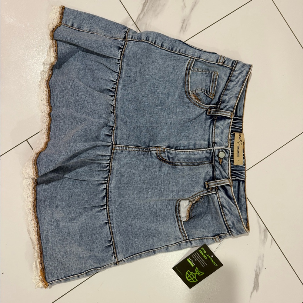 Love Light Blue Denim Skort